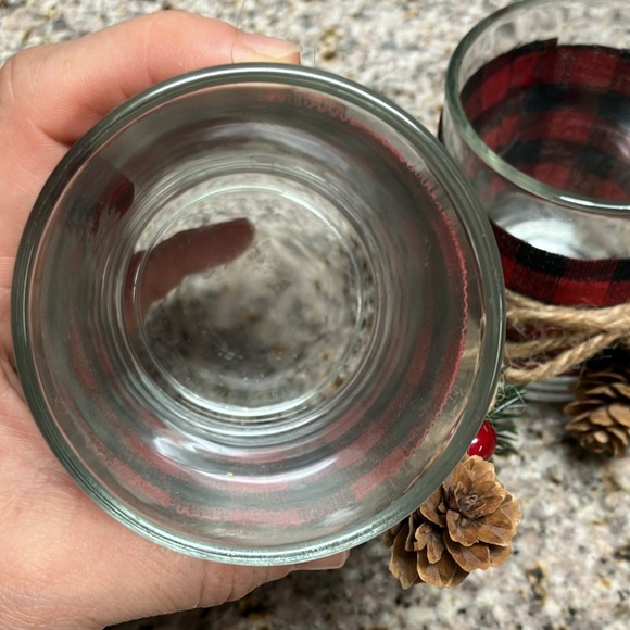 Christmas 2 set buffalo chic style candle holders - Picture 3 of 3